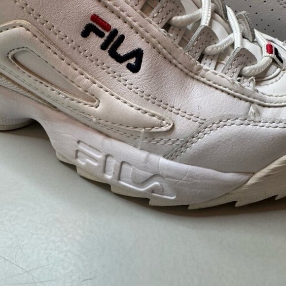 White Fila Chunky Sneakers | Size 7 | Vintage Style | Great Condition - Picture 5 of 16